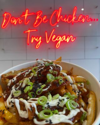 If you haven’t heard already, we’ve now got LOADED FRIES!!!

50/50 tots and fries LOADED with melted cheesy sauce, signature spiced and golden chick’n strips, and ALL your favourite toppings!!

😋 STICKY LOADED FRIES
🔥 BUFFALO LOADED FRIES

What else should would you like to see our tots and fries loaded with? Suggestion box is open ✌️

#reallyhappychicken #vegan #veganfastfood #veganburger #veganfriedchicken #veganbrighton #ukvegan #ukvegans #brightonfood #brightonfoodie #brightonfoodies #brightonvegan #brighton #londonvegans #vegansoflondon #brightonandhove #veganchickn #veganchicken #veganjunkfood #veganfoodporn #vegancommunity #veganaf #supportindependent