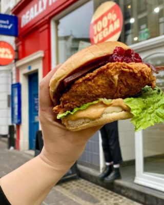 LAST DAY TO GET YOUR HANDS ON OUR FESTIVE BURGER!! 🍔

Let’s end this year with a BANG and the right way to do so is to order yourself and your mates some vegan fried chick’n!!

Thank you everyone for your support in fulfilling our mission to save an animal with each meal! ❤️❤️❤️ Here’s to a new year where we can grow our little army of really happy chickens!!

Cheers!! 🥳

#reallyhappychicken #vegan #veganfastfood #veganburger #veganfriedchicken #veganbrighton #ukvegan #ukvegans #brightonfood #brightonfoodie #brightonfoodies #brightonvegan #brighton #londonvegans #vegansoflondon #brightonandhove #veganchickn #veganchicken #veganjunkfood #veganfoodporn #vegancommunity #veganaf #supportindependent